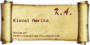 Kiszel Amrita névjegykártya